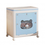 Virnastatav hoiukast kaanega Kokkupandav hoiukarp ukse ja ratastega Kokkupandav ratastel korraldaja magamistoa kapi elutoa jaoks S kollane