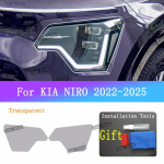 KIA NIRO -2025 jaoks Auto Esitulede L&auml;bipaistev Kaitsekate V&auml;lispinna Kriimustuskindel Kleebis Kile Esitulede Valgus Must Kattekile puhas