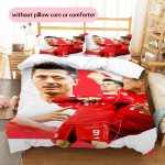 Robert Lewandowski Kujutisega Voodipesu Kodu Dekoor S&uuml;nnip&auml;eva- ja P&uuml;hadekingitus (1 * tekikott + 2 * padjap&uuml;&uuml;ri, ilma s&uuml;damikuta) 135x200cm