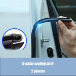 For Hyundai IONIQ 5 N 2024 Car door B-pillar sealing strip Waterproof and soundproof Automotive interior modification 3001 gray