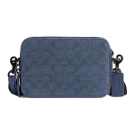 Coach Charter 19 Klassikaline Monogramm Kahekordne T&otilde;mblukuga Sulgemine Kangast ja Nahast &Otilde;la Crossbody Kott V&auml;ikesed Meeste kotid Pesta-Sinine CU206-D61 Basic Set (Bag+Dust Bag)