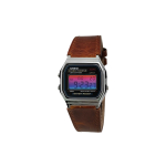CASIO Custom Collection Kvartsmehhanismiga Ehtsa Nahkrihmaga K&auml;ekell Meeste Kellad Must T&auml;hik A159WA-N1D(Watch5--) Red Blue Gradient Crystal