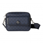 Gucci Ophidia H&otilde;bedane Toon Eemaldatav Reguleeritav &Otilde;larihm L&otilde;uend Ja Nahast &Auml;&auml;risega L&otilde;uendikott Meeste &Otilde;lakott S&uuml;gavsinine 802170-FACJY-8441 Basic Set (Bag+Dust Bag)