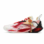 Li Ning Speed 10 Low top Full Length Carbon Plate Basketball Shoes Men's White Red Black ABAT085-5(Team726-) 41