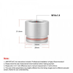 O2 Sensor Bung Stainless Steel Oxygen Mounting Bungs and Plugs Adapter M18 x 1.5 Thread Exhaust Weld in Bung With Flat Style