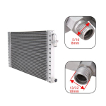 Auto kliimaseadme osad Universaalne alumiiniumradiaator Parallelvoolu kondensaator 12 x 23 x 20mm klassikalisele muskelautole, street hot rodile, veoautole gray