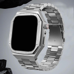 2025 Uus roostevabast terasest rihm+korpus Apple Watchile Apple Watch Series 10 42mm 46 Kate IWatch Series 10 Luksuslik modifikatsioonikomplekt For iwatch 10 42mm h&otilde;be