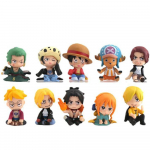 10 tk Komplekt Anime One Piece Figuurm&auml;nguasjad Luffy Roronoa Zoro 4cm Q Versioon Tegevusfiguur Kawaii Nukk Auto Kaunistus PVC Mudel Kingitus