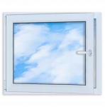 PVC aken Valge 100X80 Vasakpoolne, Uus 1000X800 mm Avatav-Kallutatav Kahekordse Klaasiga