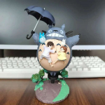 19CM Hayao Miyazaki Anime Kuju Naaber Totoro Kujud Armas Kuju Figuriin Pvc Mudel Nukk Laua Kaunistus M&auml;nguasjad Kingitus No Box