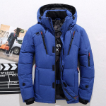 Meeste valge pardi sulejope, soe kapuutsiga paks puhvis jope Meeste vabaaja mantel Thermal talveparka meestele XL