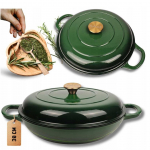 Emailitud tasane malmpott 30cm 3L Hage Roheline