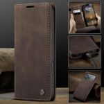 CaseMe iPhone 17 Air/17 Pro Max/17E jaoks Luksuslik Retro Magnetiline Klapp PU Nahast Telefonikott Rahakott Kaardihoidja Kate Telefonikott iPhone 17 Pro Max kohv