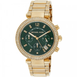 Michael Kors MK6263 Parker Rohelise sihverplaadiga kronograaf naiste k&auml;ekell 39mm kuld