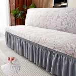 K&auml;etugedeta kokkupandav diivanvoodi Ruffled Jacquard Samet Elastne Kate Small: Length 120-150cm