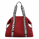 Yogodlns Fashion Suure mahutavusega kirjadisain Crossbody kotid naistele Nailonist veekindlad naiste ostukotid 43x14x37cm veinipunane v&auml;rv