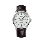 MIDO Helmsman Series Millennium K&auml;ekell Automaatne Mehaaniline Liikumine 100 Meetrit &Scaron;veitsi Kell 42mm H&otilde;bedane Ketas Veisenahast Rihm M038.430.16.031.00 h&otilde;be