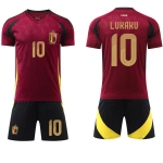2024 Euroopa karikas Belgia kodune jalgpallis&auml;rk Nr. 7 De Bruyne 10 Lukaku 25 mitme klubi s&auml;rgikomplekt #26