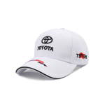(valge) Tikitud autologo TOYOTA nokkm&uuml;ts white