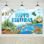 Kalastuslipp Kalastama Minemas Palju&Otilde;nne S&uuml;nnip&auml;evaks Taust Kalastusteemaline Taust Meeste S&uuml;nnip&auml;evapeoks Kalastuspeo Tarbed 180x120cm