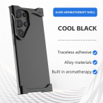 Ebakorrap&auml;rane Metallist P&otilde;rkeraud Telefoni&uuml;mbris Samsung Galaxy S22 S23 S24 S25 Ultra Plus jaoks Alumiiniumist Jahutav P&otilde;rutuskindel Kate S25Ultra jaoks Galaxy S24 Ultra must