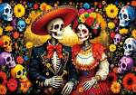 Surnutepeo Taustapilt Mehhiko Fiesta Suhkrukolju Lilled Fotograafia Taust Dia DE LOS MUERTOS Peotarbed Polyester 150X100cm