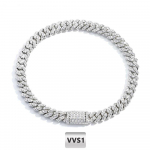 6MM VVS1 Moissaniit Iced Out K&auml;ev&otilde;ru Hip Hop Ehted H&otilde;betatud Messingist Kuuba L&uuml;liga Kettk&auml;ev&otilde;ru Naistele 6.5inch female&Moissanite