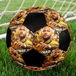 Neymar Jalgpall Suurus 5 V&auml;rviline Masin&otilde;mmeldud PVC V&otilde;istluseks Valmis Vastupidav K&otilde;rge Palli Tagasil&ouml;&ouml;giga