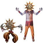 L&otilde;bus ja unikaalne Sundrop Fnaf klouni kost&uuml;&uuml;m-jumpsuit lastele, ideaalne j&otilde;ulu- ja Halloweeni kingitus 130Y gray