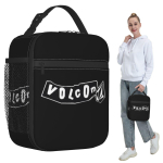 V-Volcom Logo Isoleeritud L&otilde;unakott Lastele Kooli Jahutuskott Termiline Toidukarp Kotike Lekkimiskindel L&otilde;unakarbid Konteiner One Size gray
