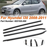 4 tk/komplekt Must Auto Ukse Akna Klaasi Ilmastikukindel Liist Hyundai I30 2008-2011 jaoks 822102L000 Veekindel Surveliistu gray