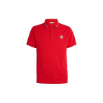 Moncler &uuml;hev&auml;rviline n&ouml;&ouml;pidega logoplaastriga l&uuml;hikeste varrukatega polos&auml;rk Meeste pealsed Punane J10918A0002189A16455 M