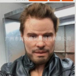 Vana mehe peakate, vana naise n&auml;omask, parukas, eaka inimese mask, Halloweeni realistlik lateksmask Handsome guy mask【Hair