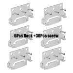 6 komplekti riiul koos 30 tk kruviga Skorva keskmise tala voodi kinnitusklambrid Paigalduskruvid Auto haagissuvila &uuml;mberehitusklambrid 116791 Hea toode rack and screw Set white