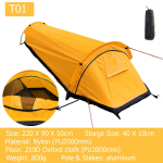 &Uuml;limalt kerge telk-1-inimese bivy-telk telkimiseks &uuml;heinimese v&otilde;rkbivy veekindel magamiskott varustus seljakotireisiks &uuml;ksi matkatelk T01 Orange