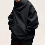 Meeste mood &Uuml;hev&auml;rviline Pikkade varrukatega Kapuutsiga Pullover Taskutega Vabaaja Sweatshirt Top XL black