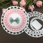 Armastuss&uuml;dame &uuml;mmargused metallist l&otilde;ikestantsid isetehtud scrapbookingu paberkaartide albumi &scaron;abloon h&otilde;be