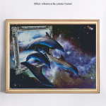 Teemantmaaling &uuml;mmargused kivid vaal Teemantmosaiik T&auml;ieliku paigutusega Loomade pildid 20X30