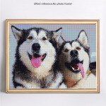 Teemantmaaling T&auml;isring Saabumine Loomad Teemanttikandid Koerad Rhinestones Pildid 20X30