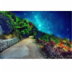 Teemantidega k&auml;sit&ouml;&ouml;maali&otilde;mblus Starry Night Road Full Drill 5D Teemanttikandid Mosaiik Kingitus Teemant 20X30CM