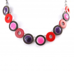 NOA [K0196] - Collier Cr&eacute;ateur 'Bora Bora' rose violet rouge Heleroosa