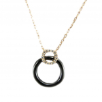 Les Tr&eacute;sors De Lily [L5649] - Collier Plaqu&eacute; Or 'Sissi' noir (c&eacute;ramique) must