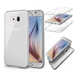 Kahekordne silikoon&uuml;mbris Samsung Galaxy A10 A20 A20E A30 A40 A50 A60 A70 A3 A5 A6 A7 A8 A9 l&auml;bipaistev kate Samsung S8