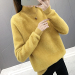 Poolkaelusega &uuml;hev&auml;rviline pikkade varrukatega pullover kampsun naarits ka&scaron;miir kampsun paksem XL