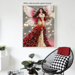 Huacani 5D DIY teemantmaal Liblikahaldjas 3D tikandiga ristpistes 5D dekoor Full round 25*30 cm