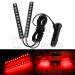 Uus uus valge 2x12 LED auto sisemus jalaruumi p&otilde;randa sisekujundus atmosf&auml;&auml;ri valgus neoonriba punane