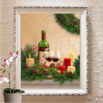 T&auml;isruudukujuline teemantmaal Ristpistes 5D Teemantmosaiik Rhinestones Pildid Kunst j&otilde;ulukaunistused Full Round 20X30CM