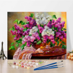 Maalimine numbrite j&auml;rgi Dekompressioon k&auml;sitsi maalitud DIY digitaalne &otilde;limaal L&otilde;uendimaal Kodukaunistus 40x50cm no frame