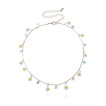 V&auml;rviline helmestega kaelakee naistele Daisy Flower Statement Short Choker Holiday Ehted Uus Korea h&otilde;be