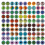 100 tk 50 paari Dragon Eyes Cat Eye m&auml;nguasjad 6mm 8mm 10mm 12mm K&auml;sitsi valmistatud fotoklaasist kabo&scaron;onid isetegemise tarvikud 12mm 100pcs